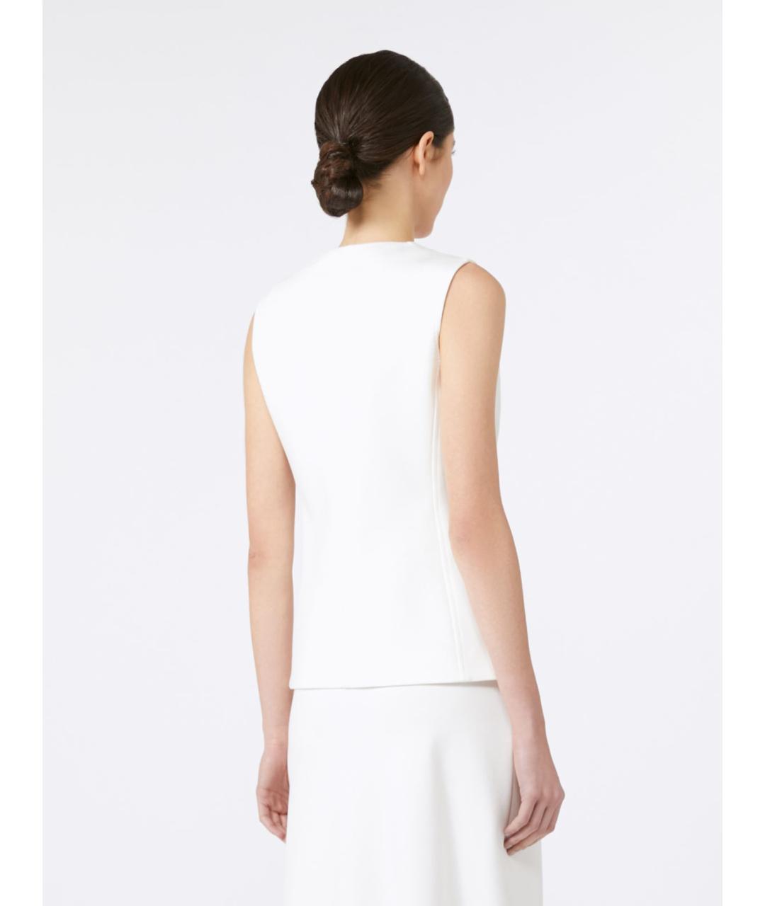 MAX MARA Белый вискозный жилет, фото 3