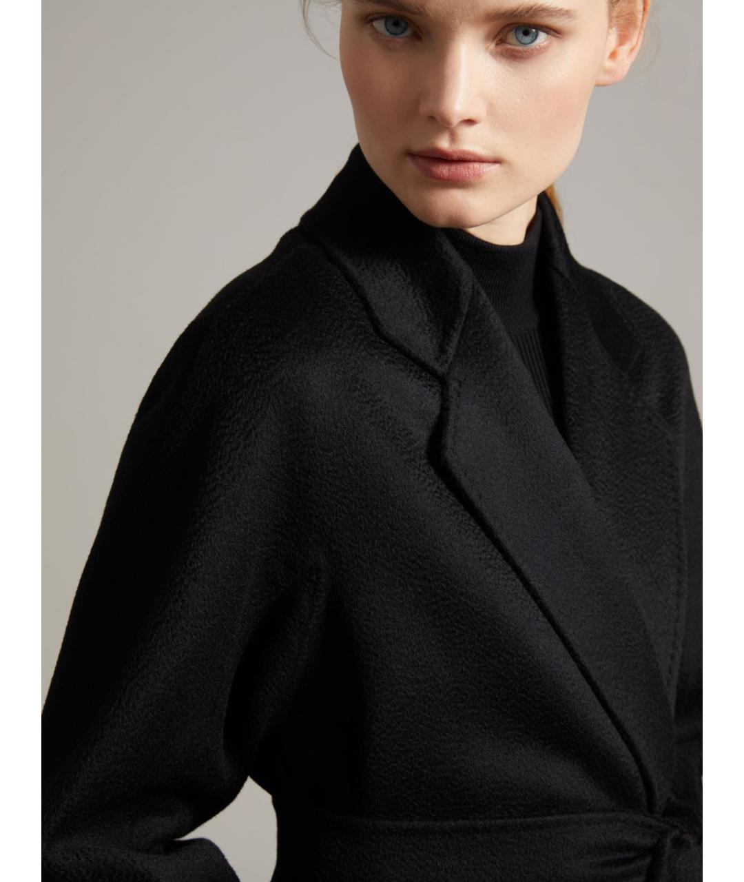 MAX MARA Черное кашемировое пальто, фото 5