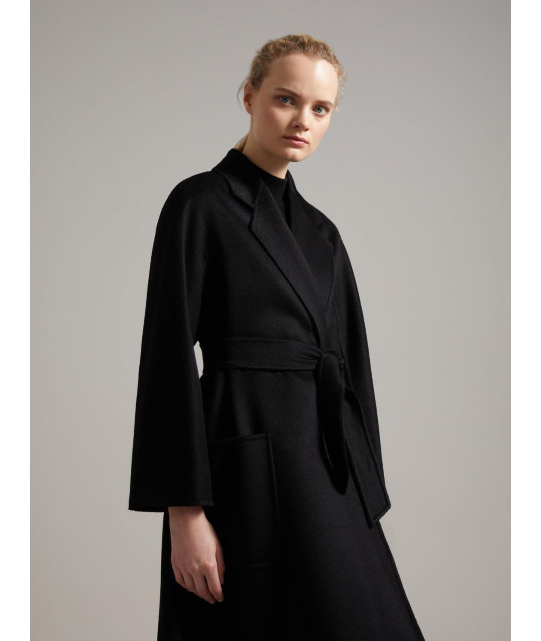 MAX MARA Черное кашемировое пальто, фото 3