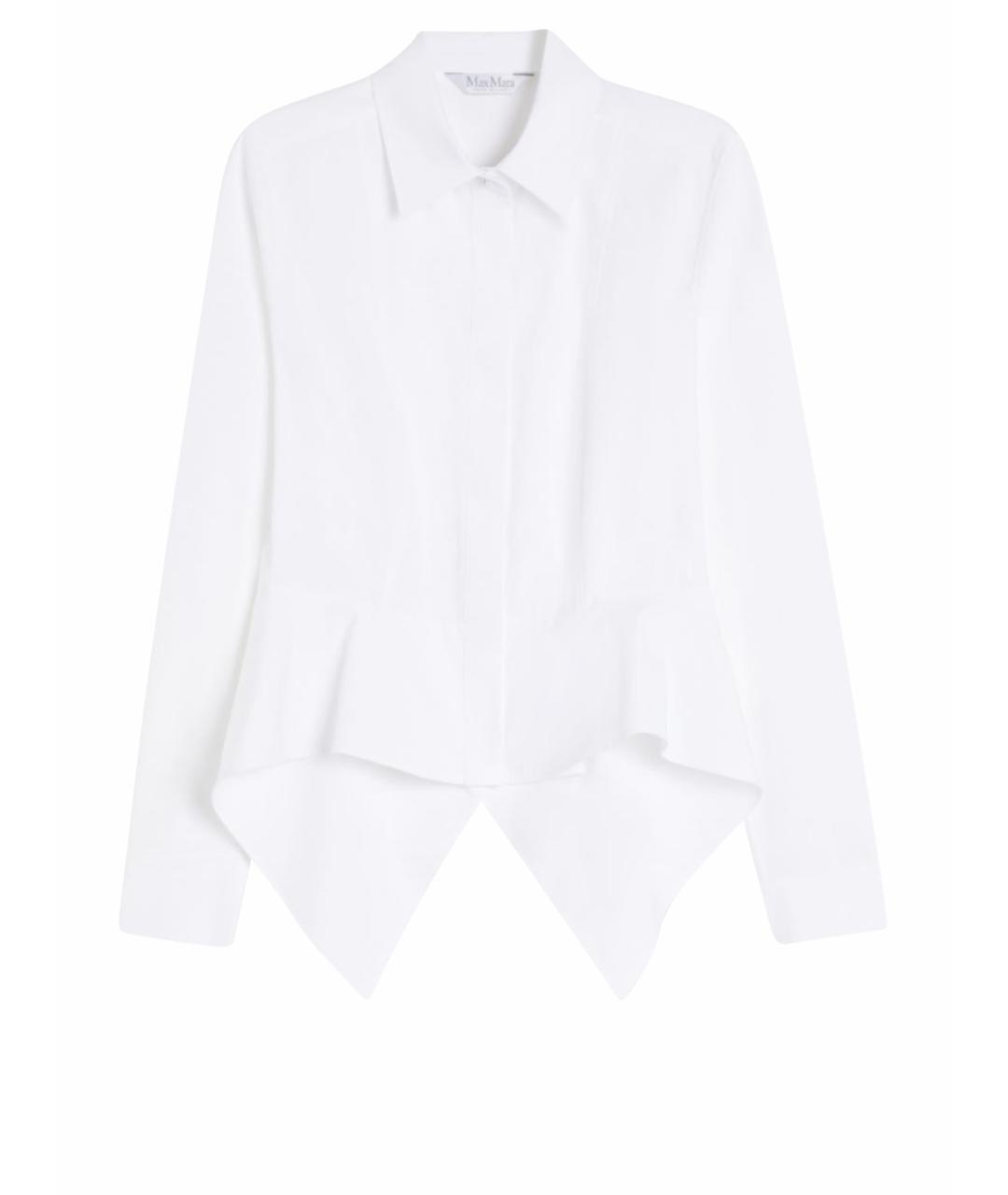MAX MARA Белая хлопковая рубашка, фото 1