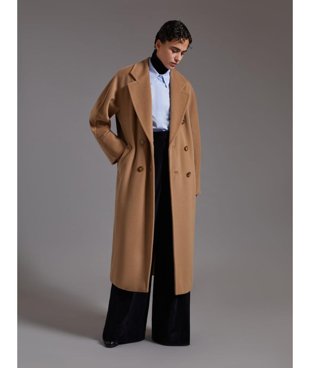 MAX MARA Бежевое шерстяное пальто, фото 2