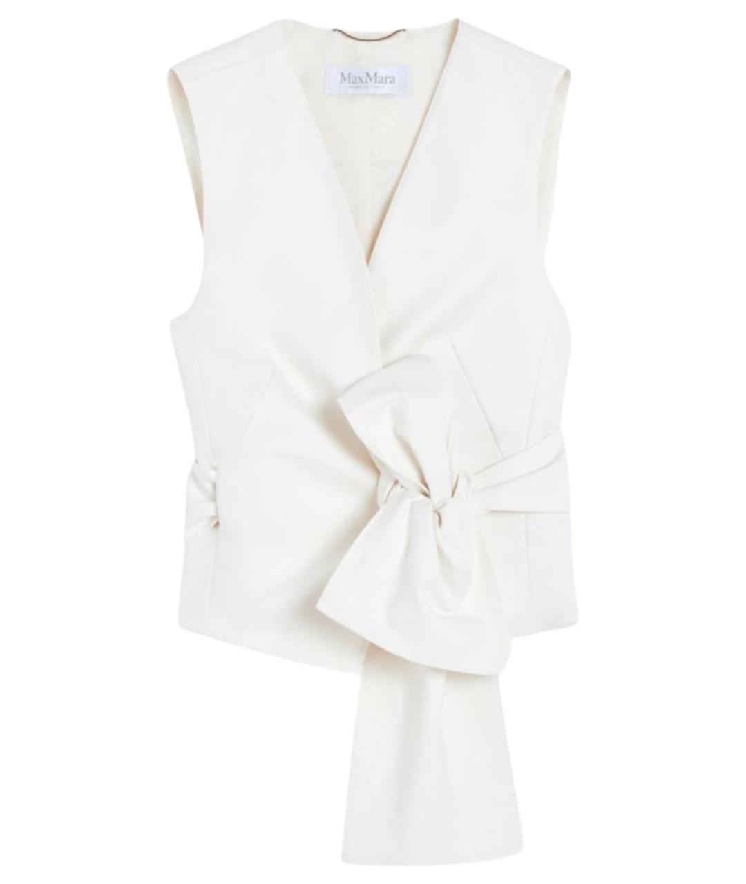 MAX MARA Белый хлопковый жилет, фото 1