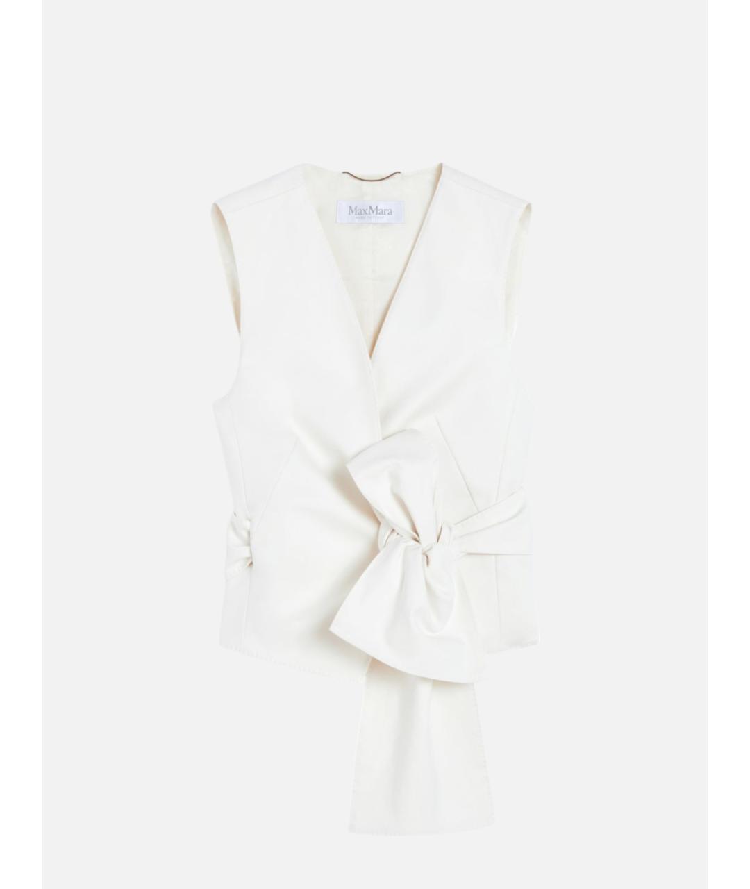 MAX MARA Белый хлопковый жилет, фото 6
