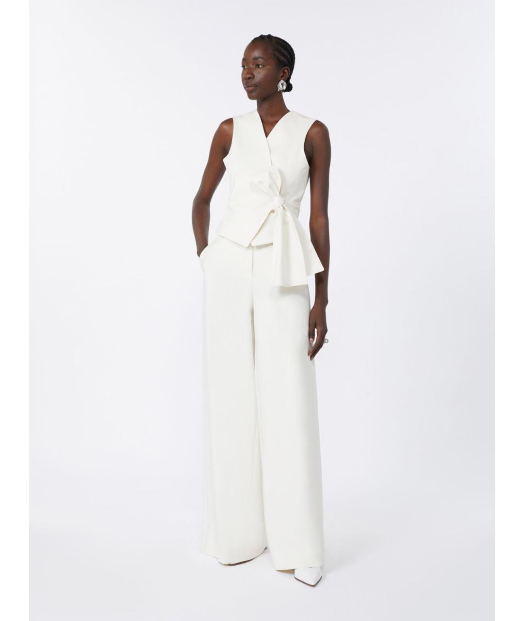 MAX MARA Белый хлопковый жилет, фото 2