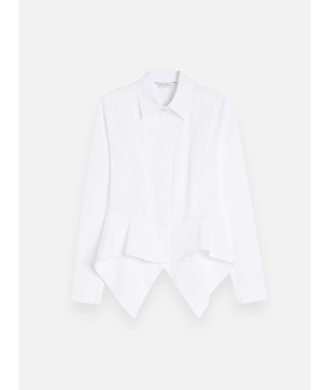 MAX MARA Белая хлопковая рубашка, фото 6