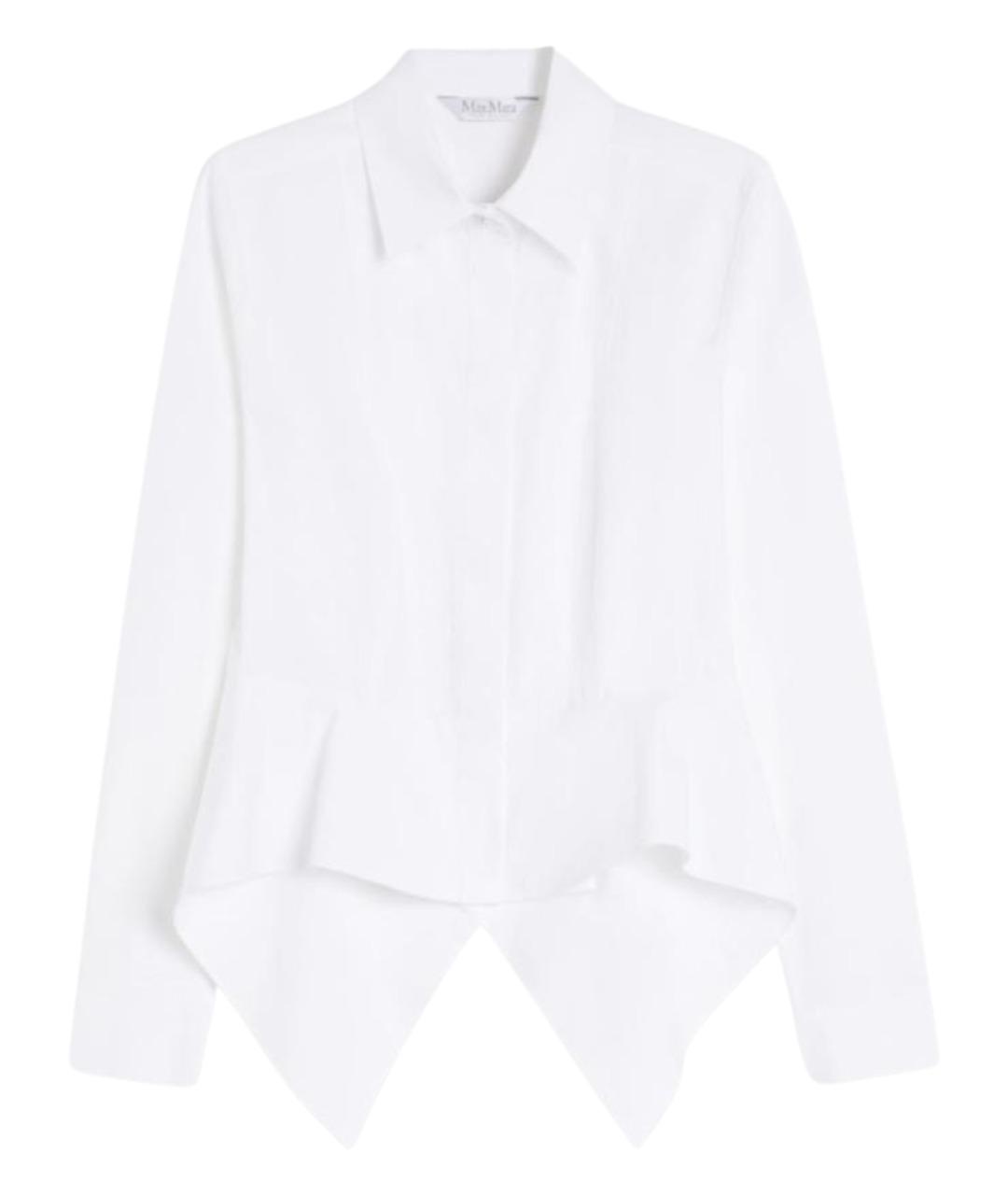 MAX MARA Белая хлопковая рубашка, фото 1
