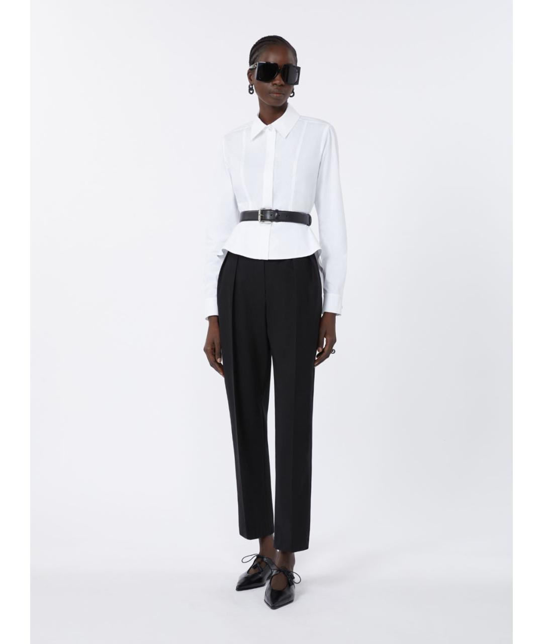 MAX MARA Белая хлопковая рубашка, фото 2