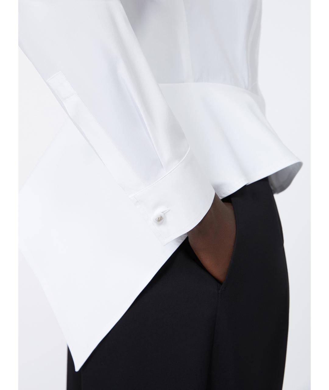 MAX MARA Белая хлопковая рубашка, фото 5