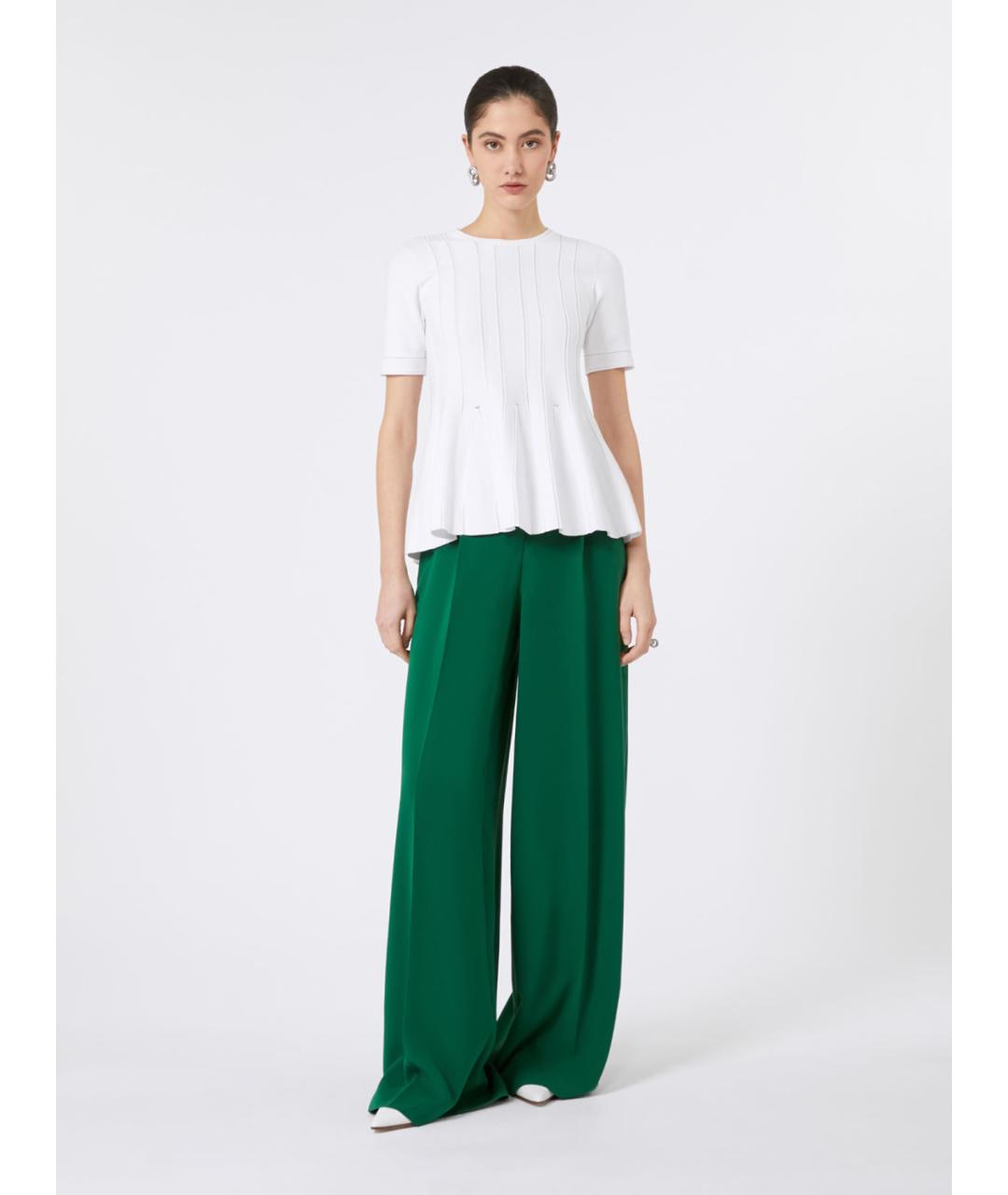 MAX MARA Белая вискозная футболка, фото 2