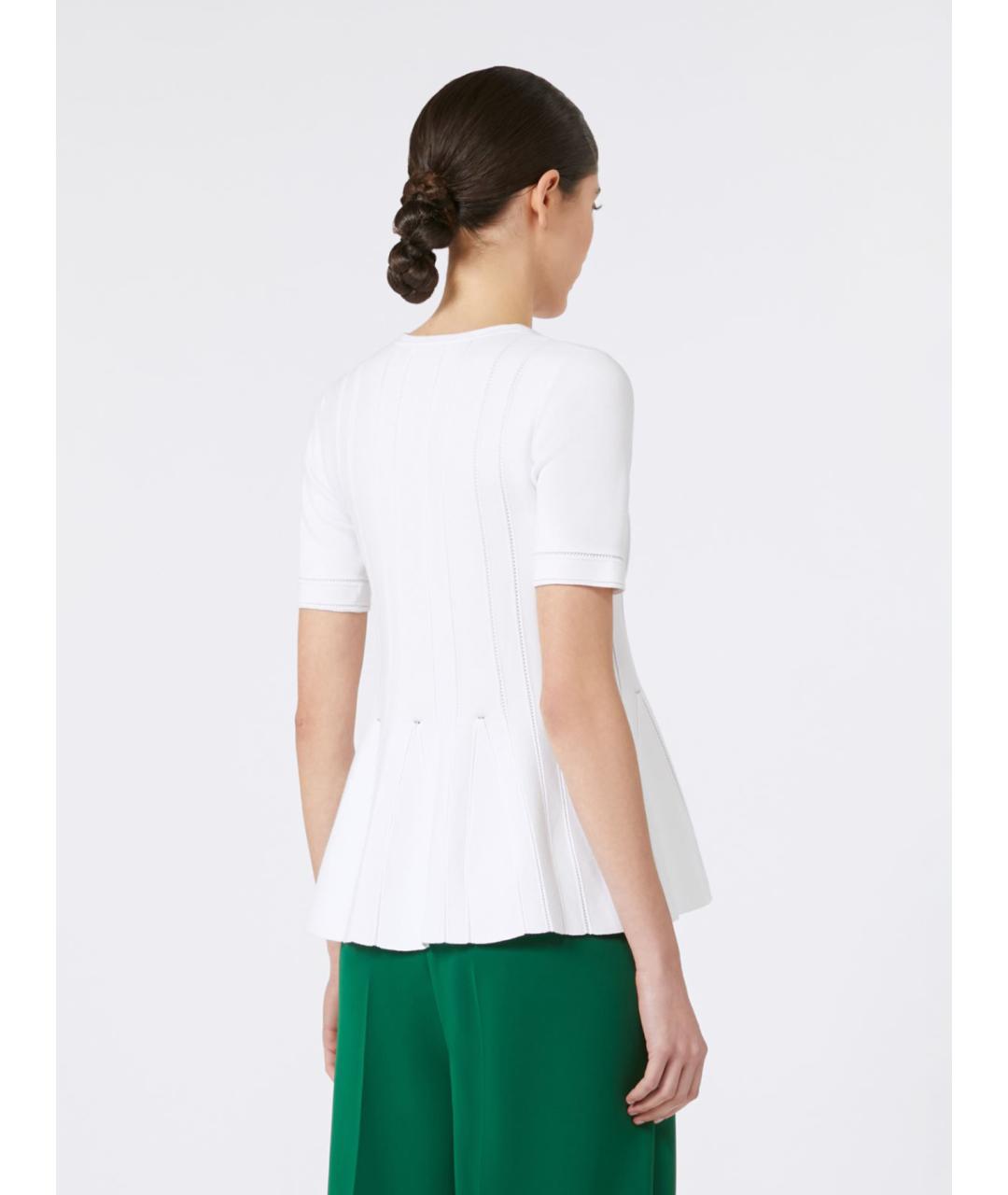 MAX MARA Белая вискозная футболка, фото 4