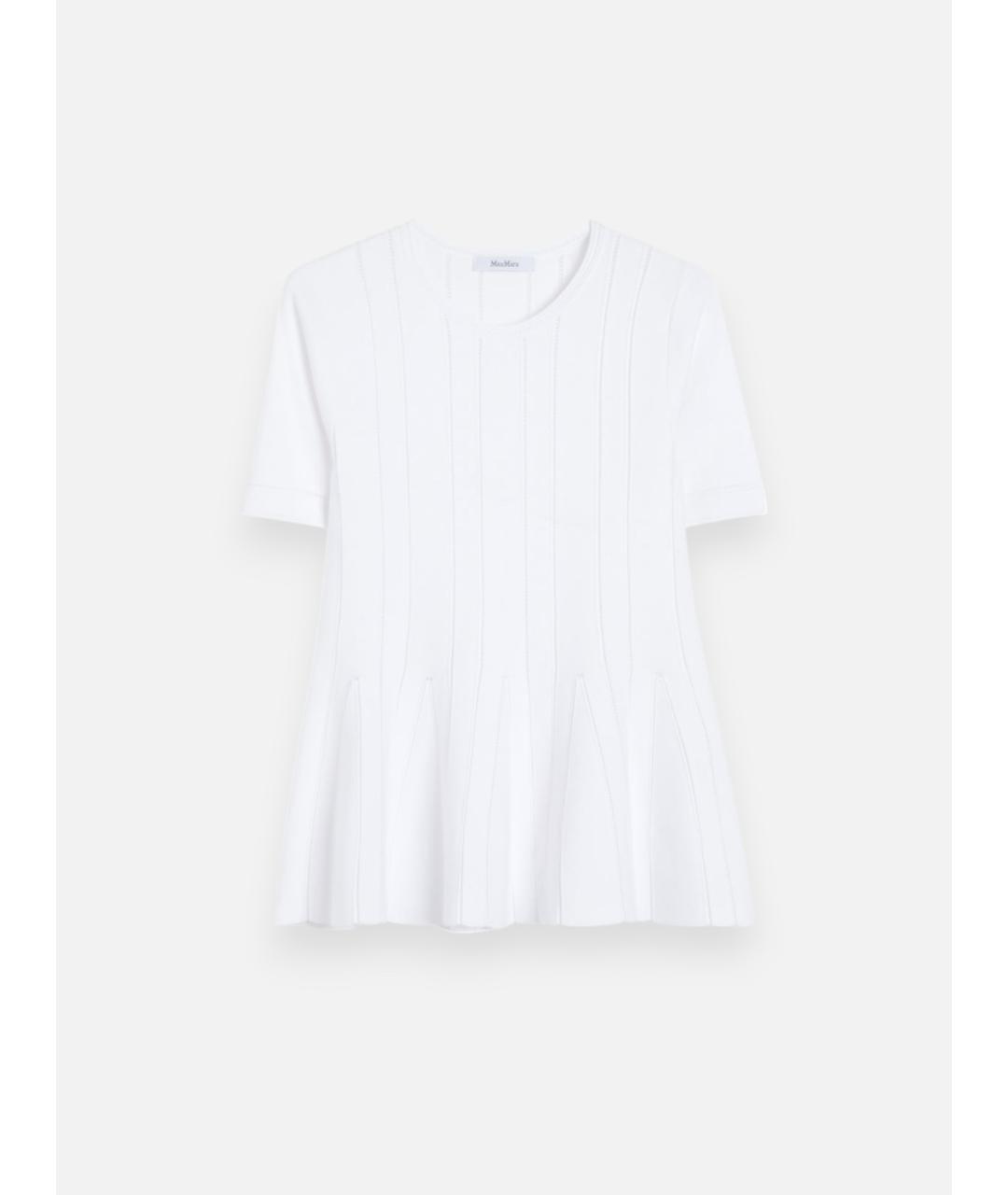 MAX MARA Белая вискозная футболка, фото 6
