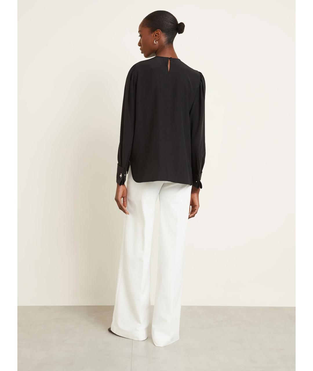 MAX MARA Черная шелковая рубашка, фото 3