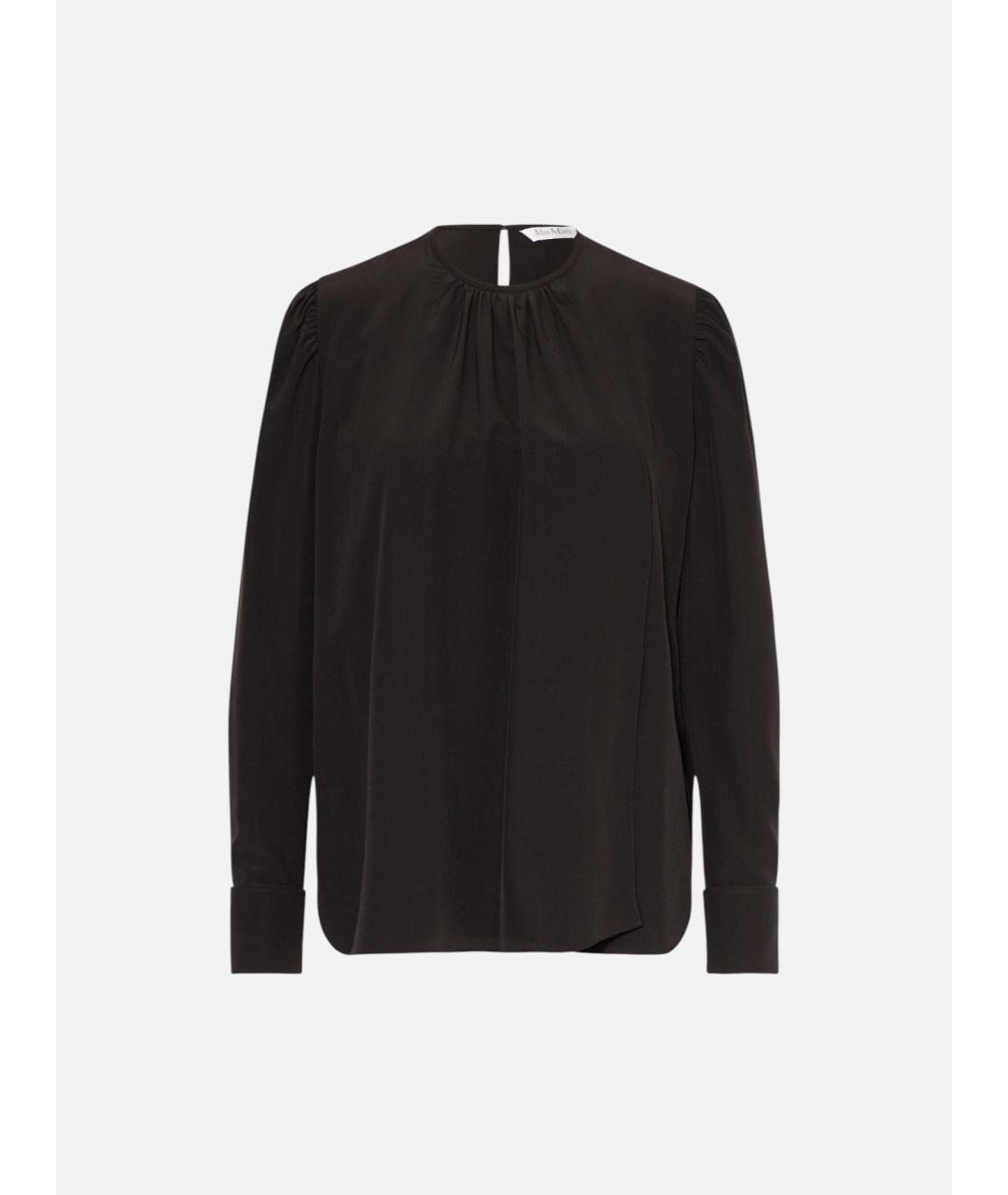 MAX MARA Черная шелковая рубашка, фото 6