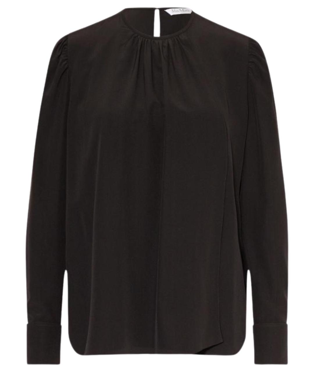 MAX MARA Черная шелковая рубашка, фото 1