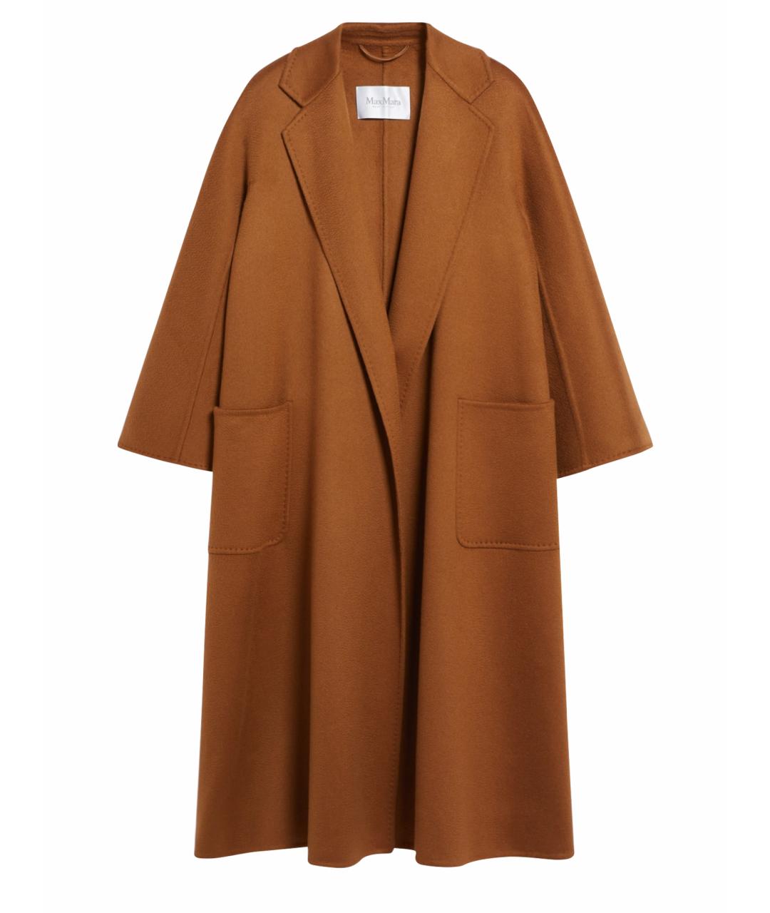 MAX MARA Коричневое кашемировое пальто, фото 1
