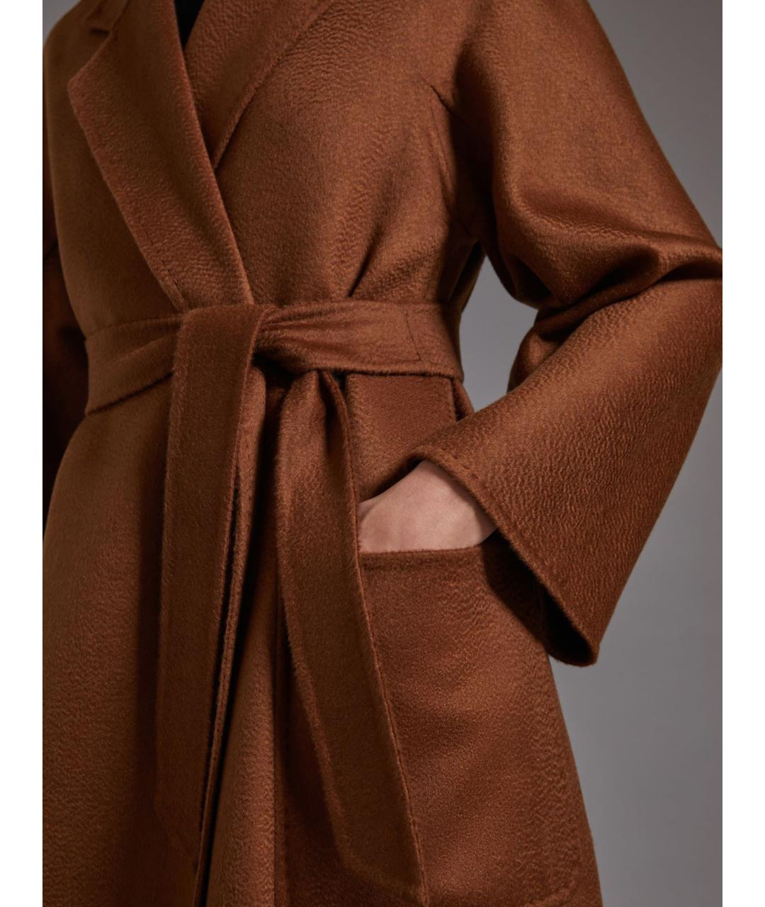 MAX MARA Коричневое кашемировое пальто, фото 3