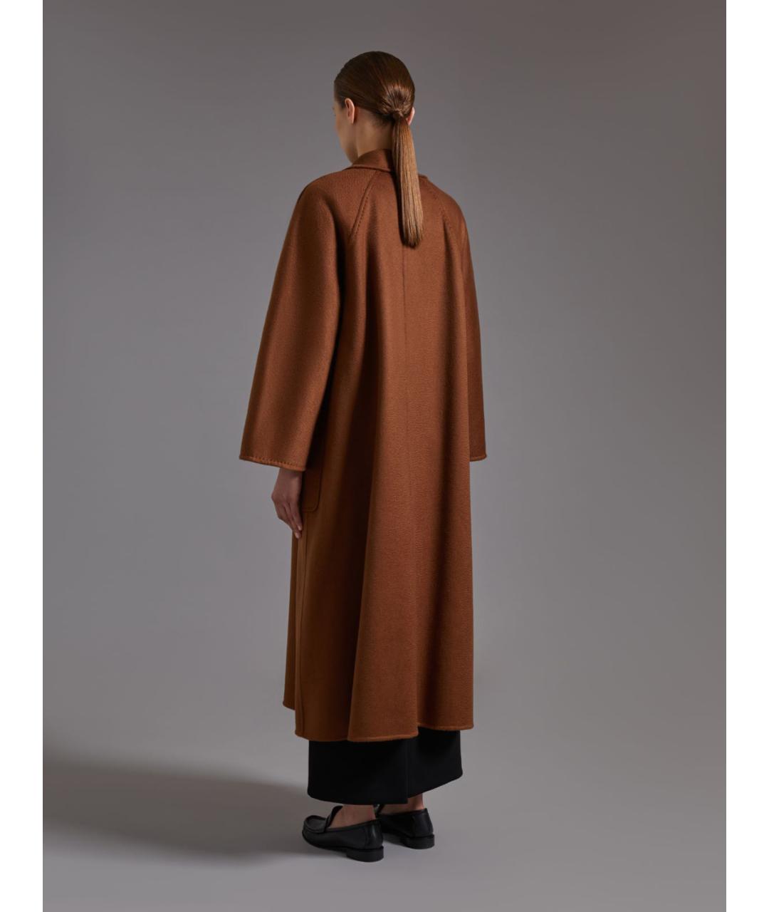 MAX MARA Коричневое кашемировое пальто, фото 4