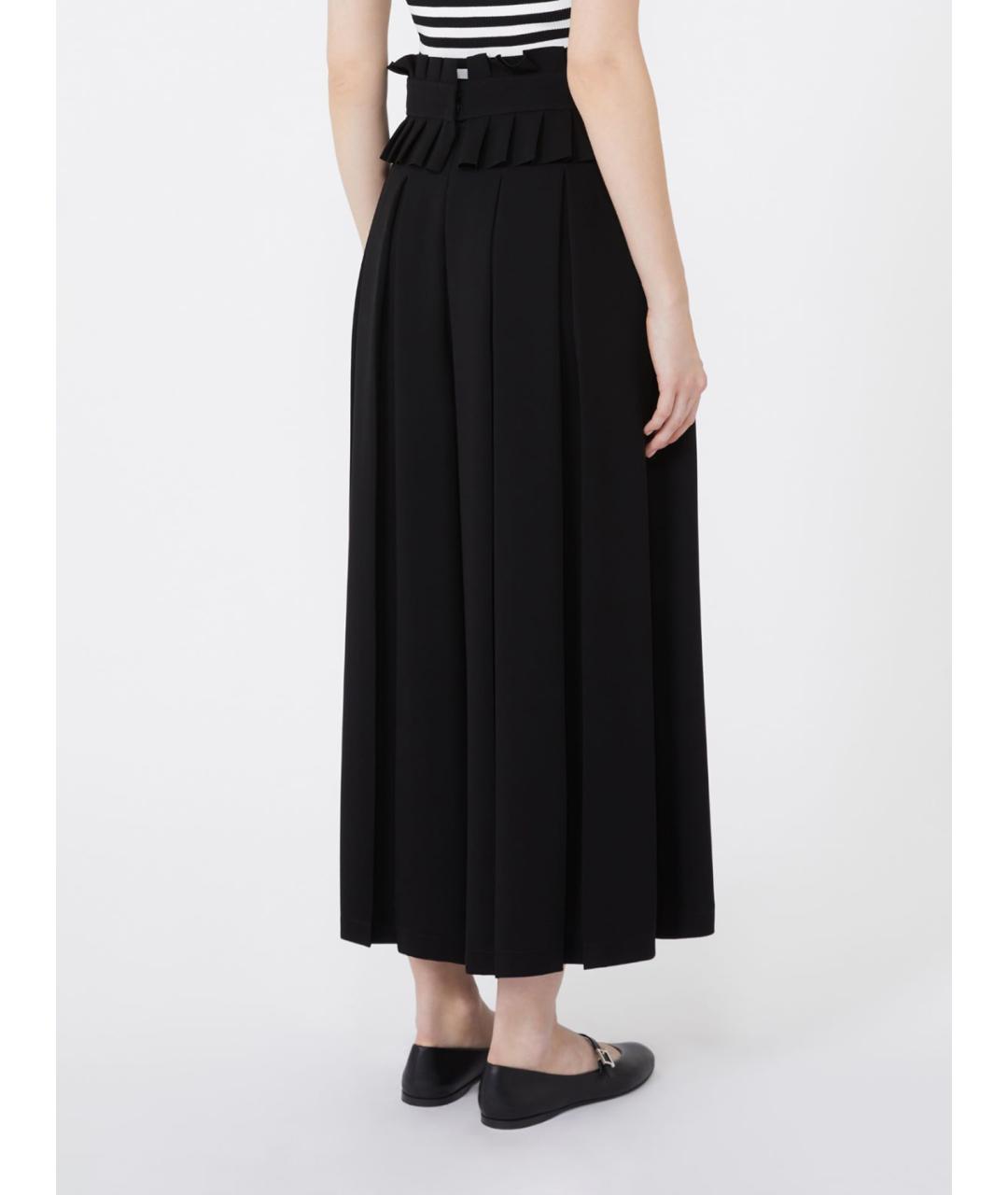 MAX MARA Черные брюки широкие, фото 4