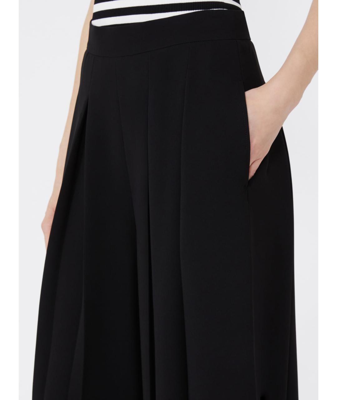 MAX MARA Черные брюки широкие, фото 3