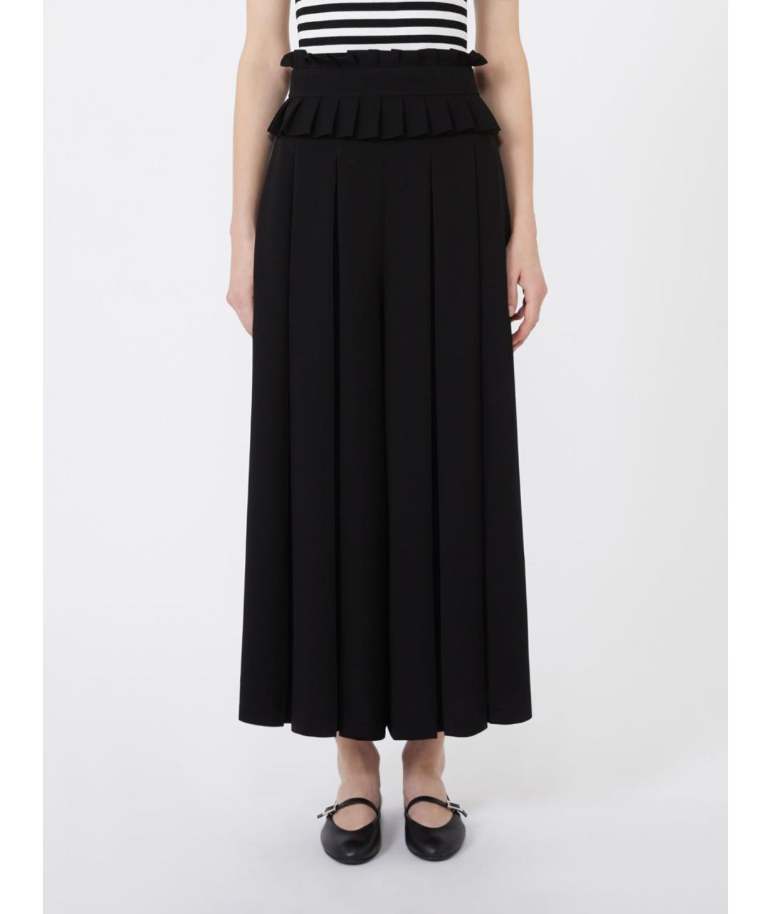 MAX MARA Черные брюки широкие, фото 5