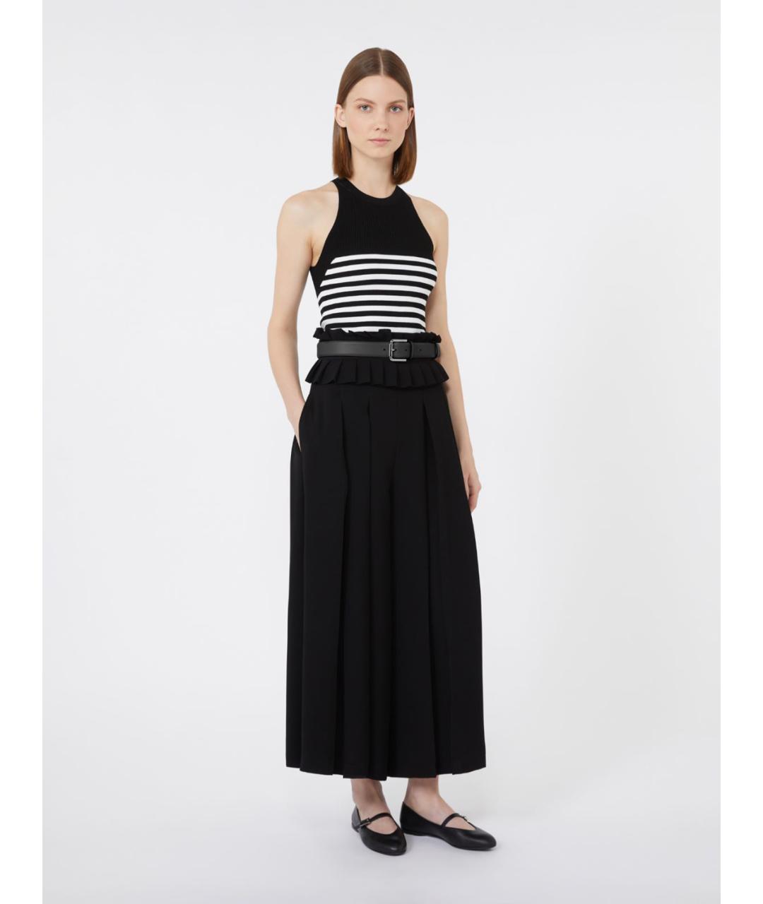 MAX MARA Черные брюки широкие, фото 2