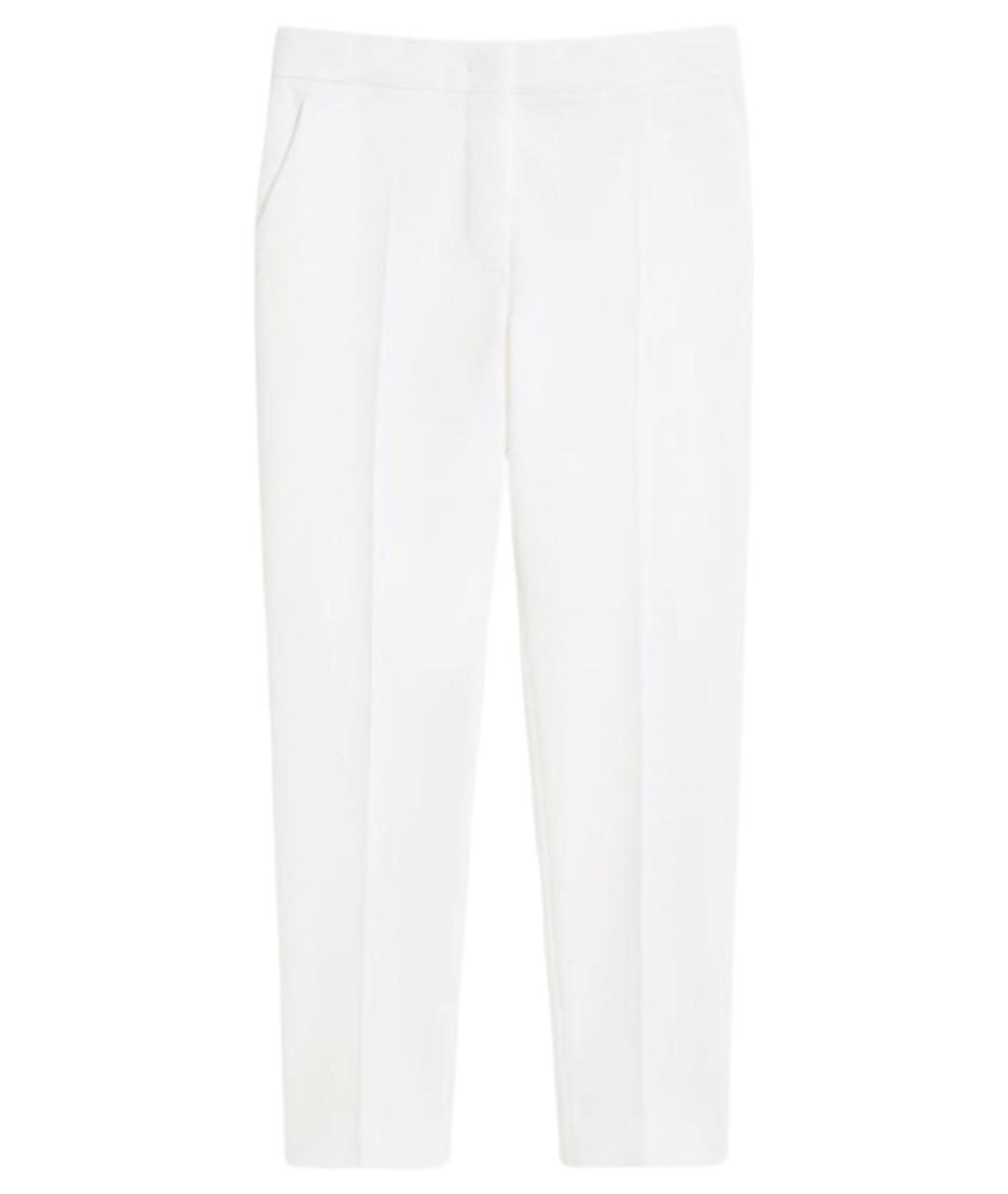 MAX MARA Белые вискозные прямые брюки, фото 1
