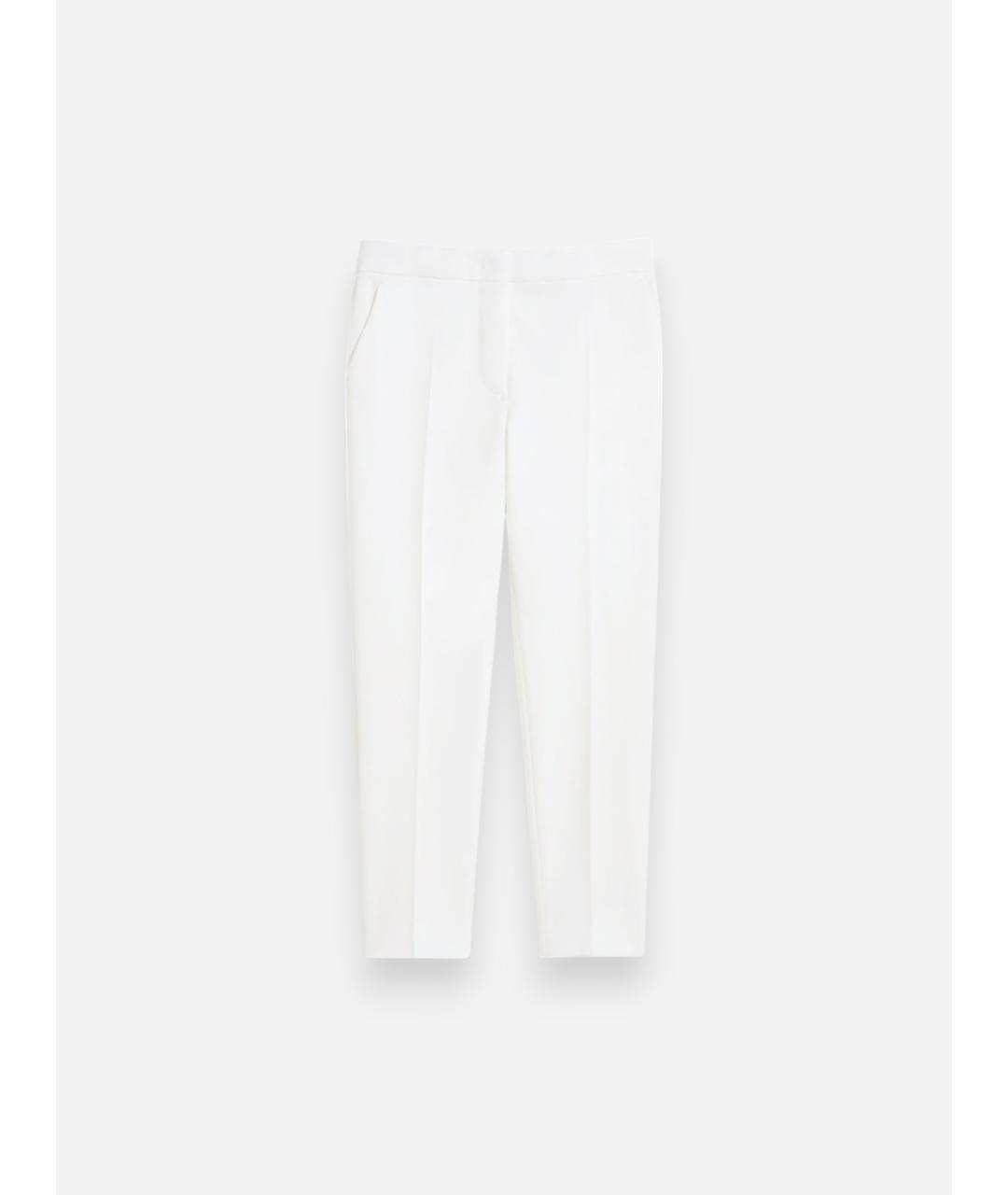 MAX MARA Белые вискозные прямые брюки, фото 5