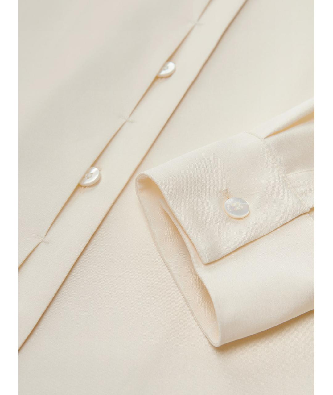 MAX MARA Бежевая шелковая рубашка, фото 4