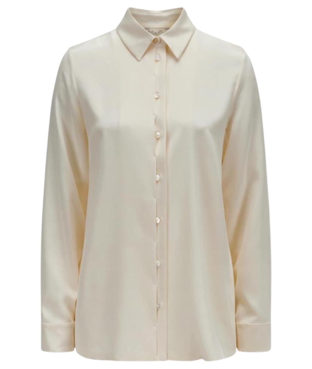 MAX MARA Бежевая шелковая рубашка, фото 1