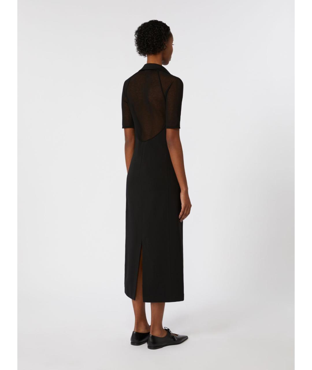 MAX MARA Черное вискозное повседневное платье, фото 5