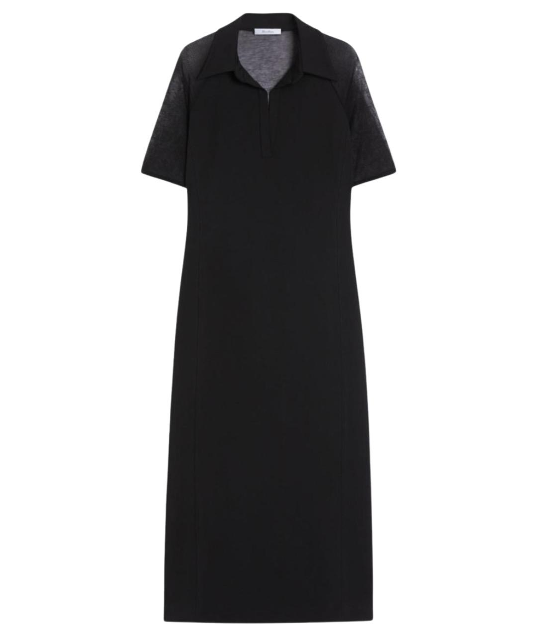 MAX MARA Черное вискозное повседневное платье, фото 1