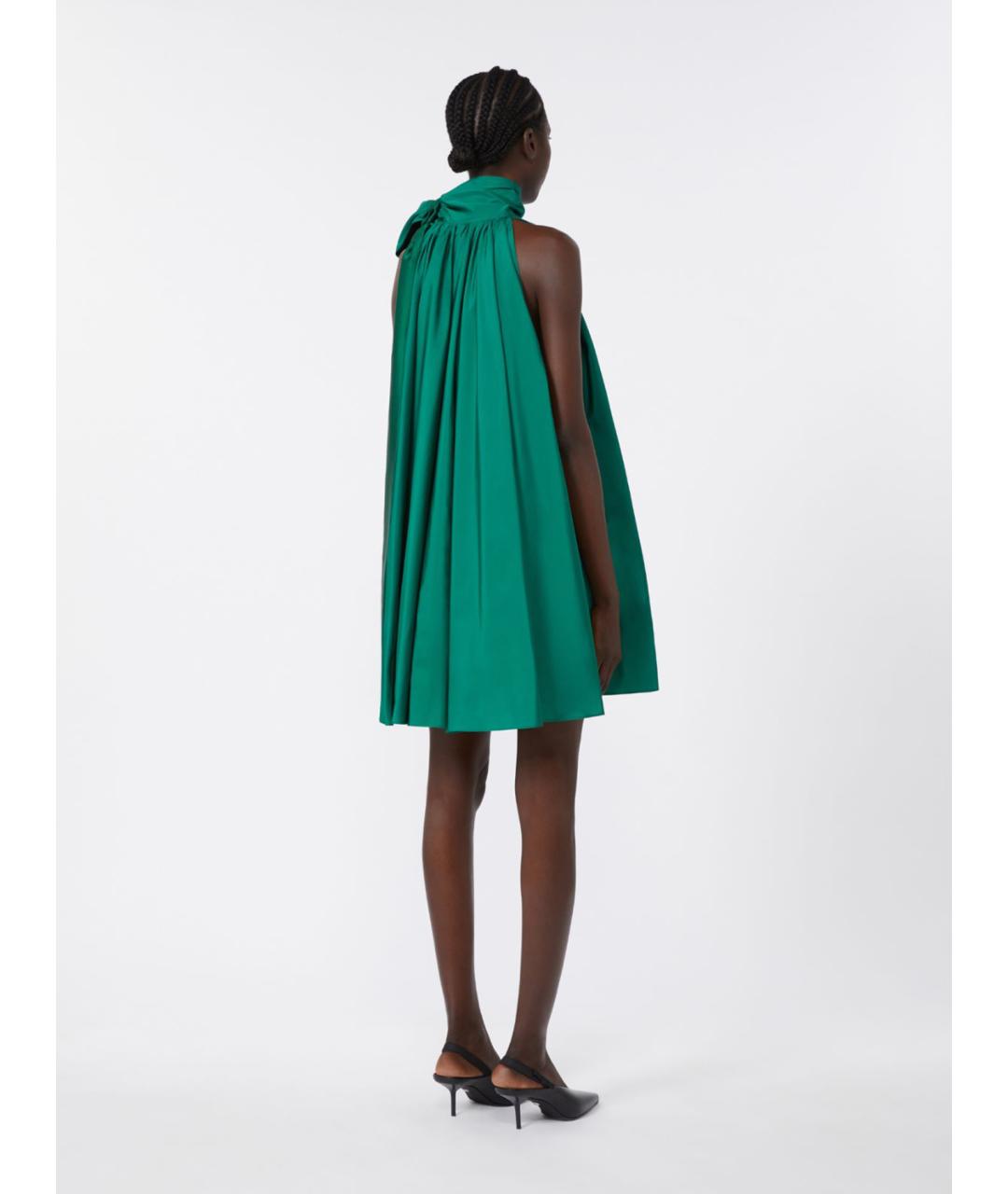 MAX MARA Зеленые полиэстеровое повседневное платье, фото 4