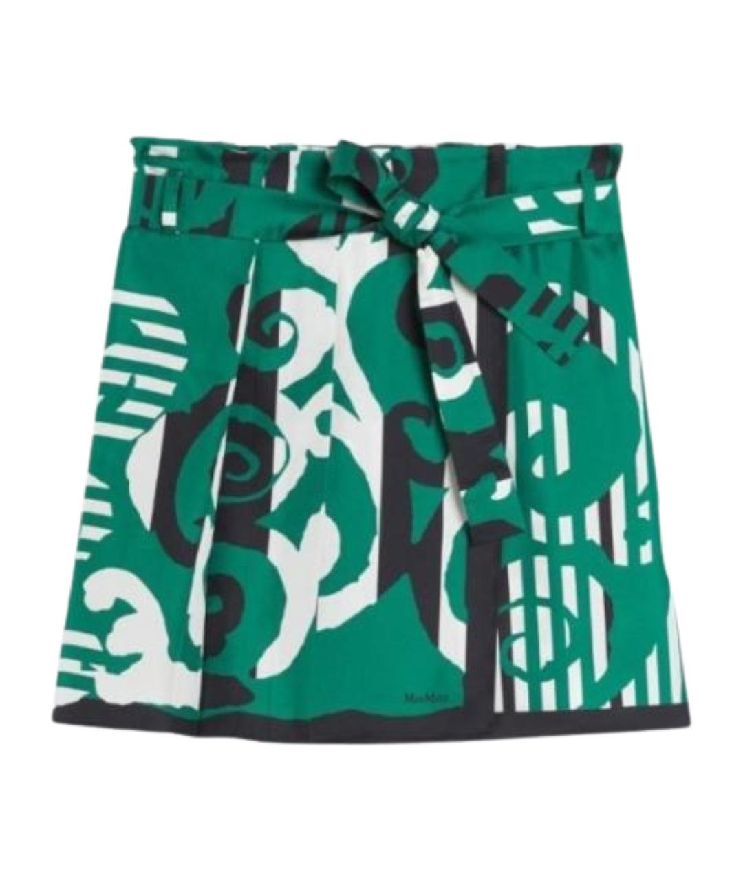 MAX MARA Мульти шелковая юбка мини, фото 1