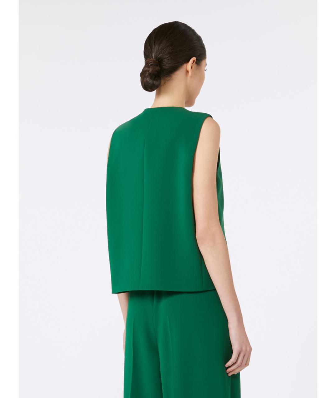 MAX MARA Зеленый ацетатный жилет, фото 3