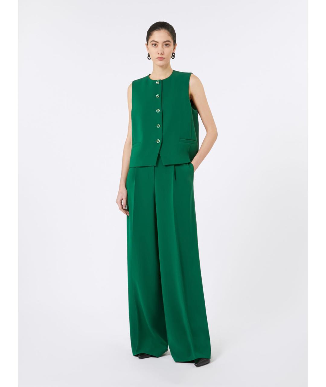 MAX MARA Зеленый ацетатный жилет, фото 2