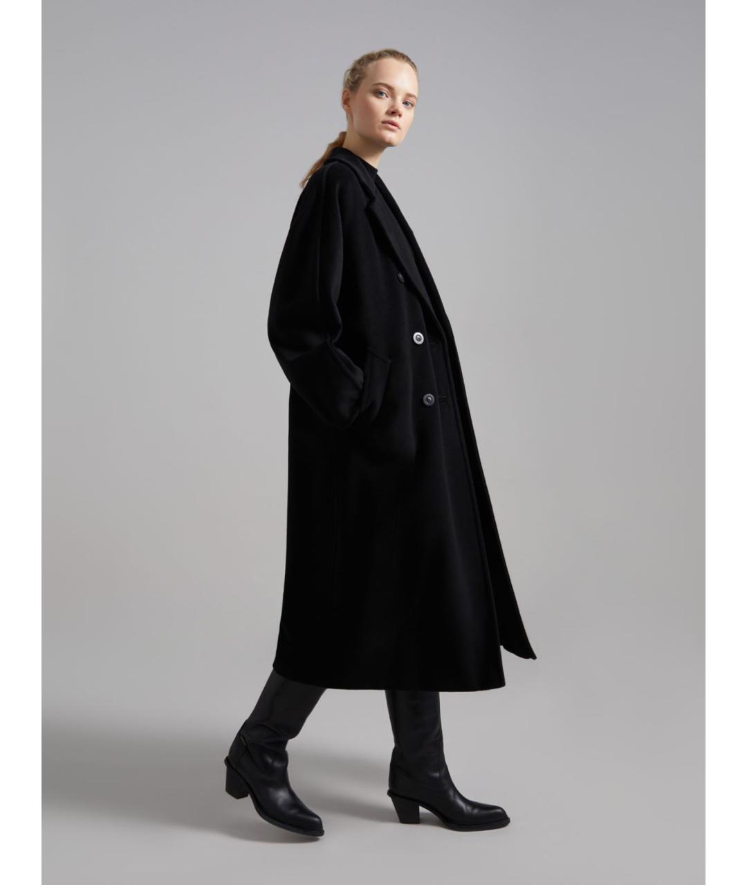 MAX MARA Черное шерстяное пальто, фото 2