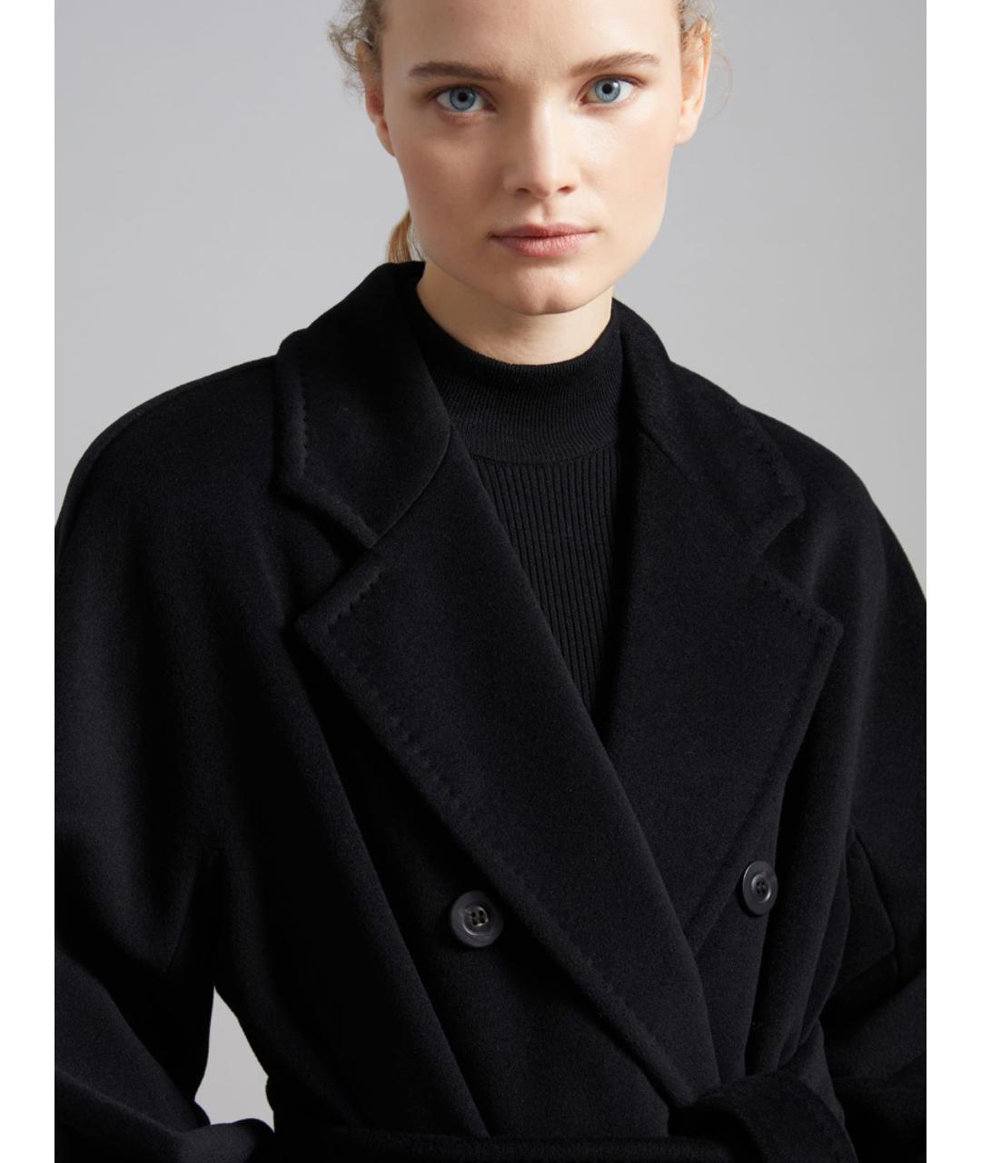 MAX MARA Черное шерстяное пальто, фото 3