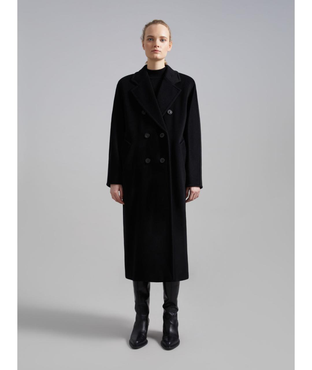 MAX MARA Черное шерстяное пальто, фото 5