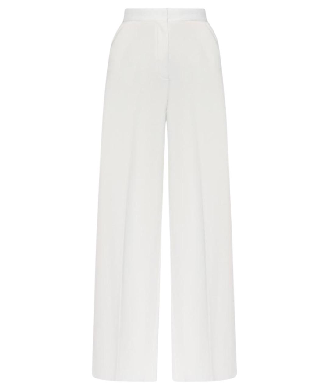 MAX MARA Белые полиамидовые брюки широкие, фото 1
