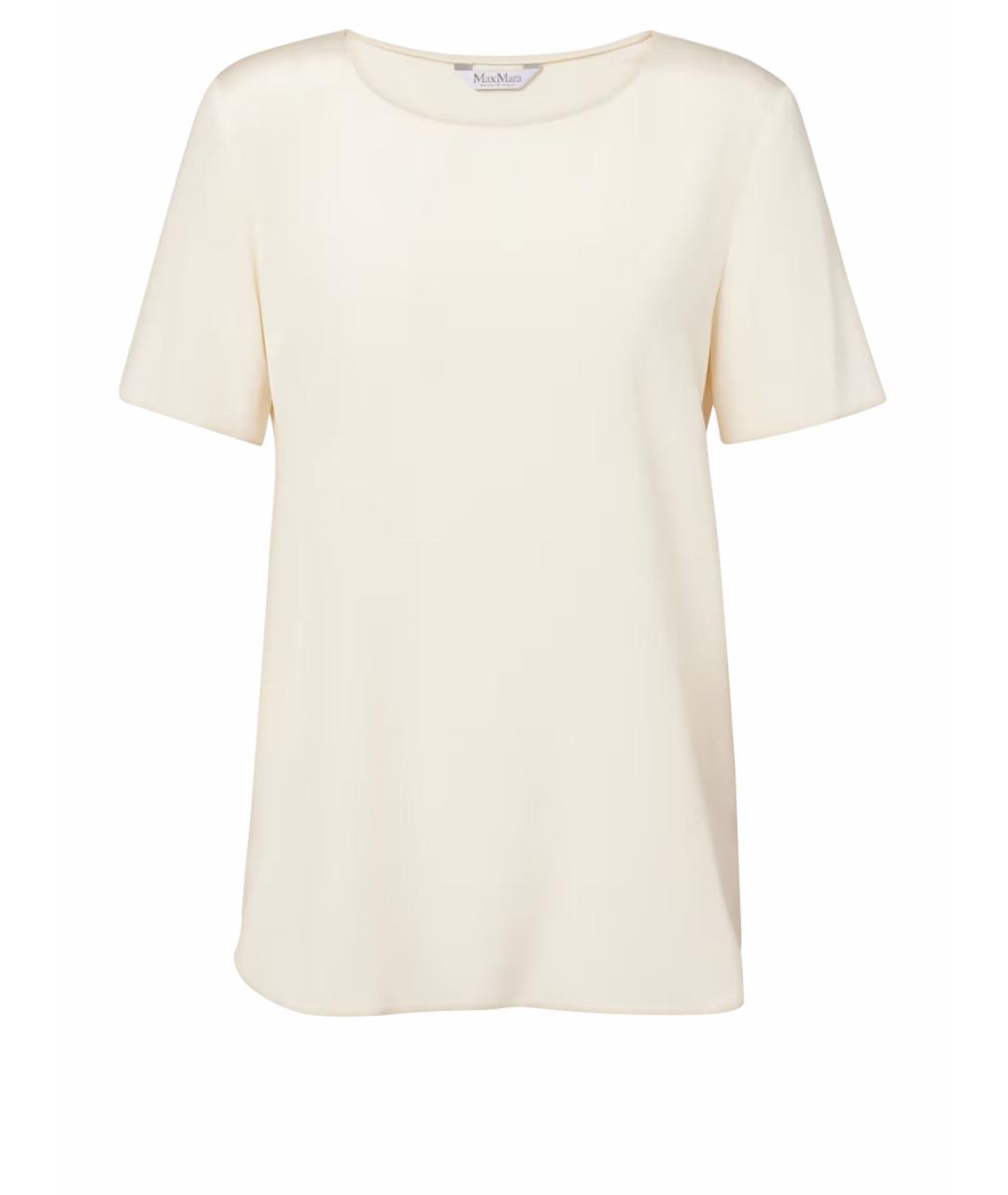 MAX MARA Бежевая шелковая блузы, фото 1