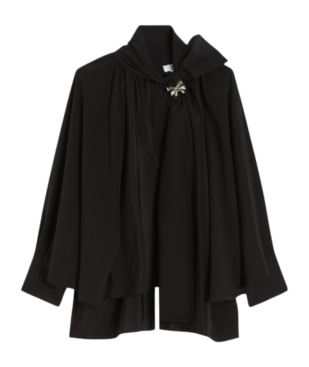 MAX MARA Черная шелковая блузы, фото 1