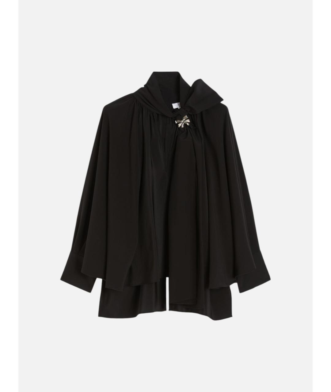 MAX MARA Черная шелковая блузы, фото 6