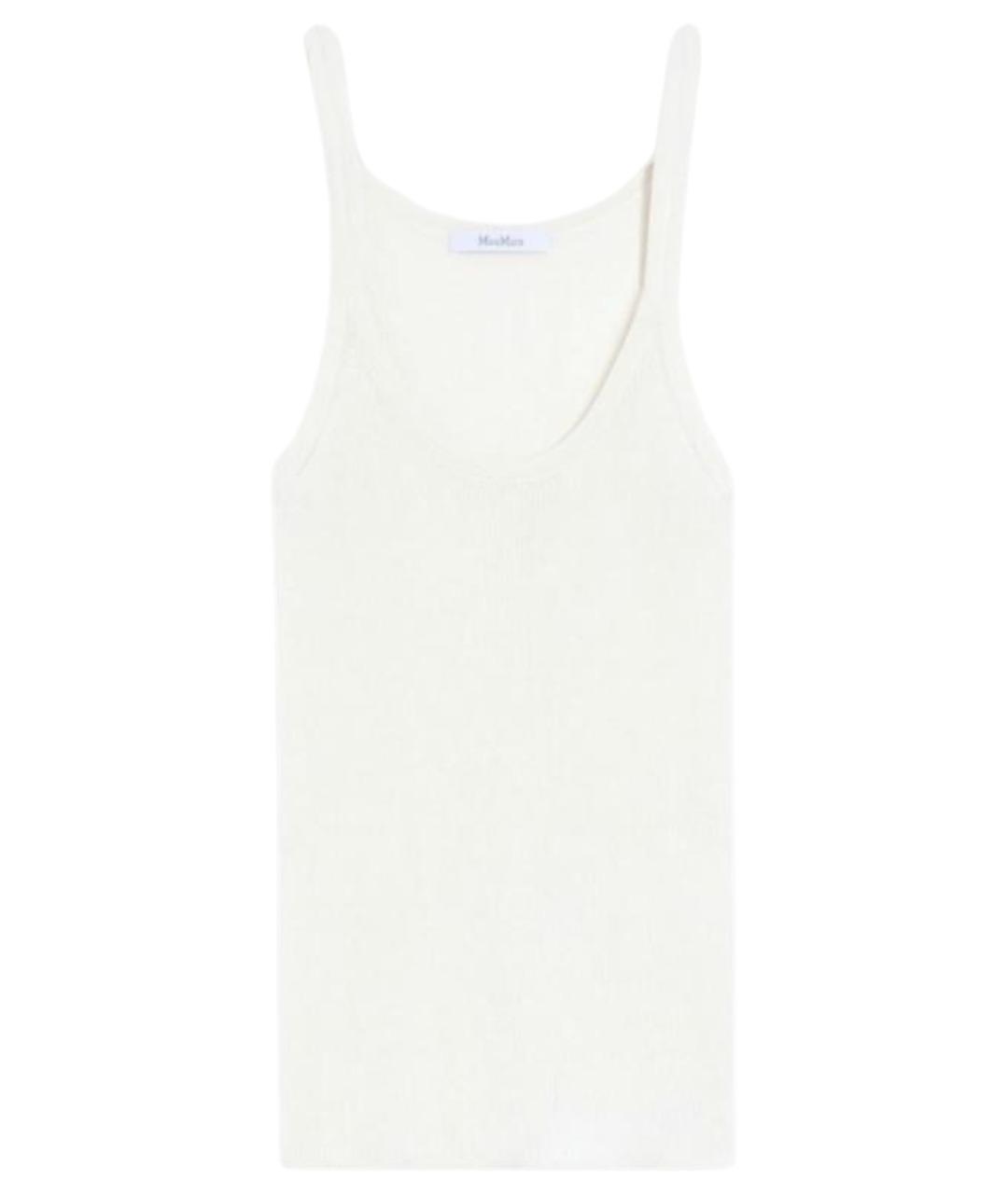 MAX MARA Белая хлопковая майка, фото 1
