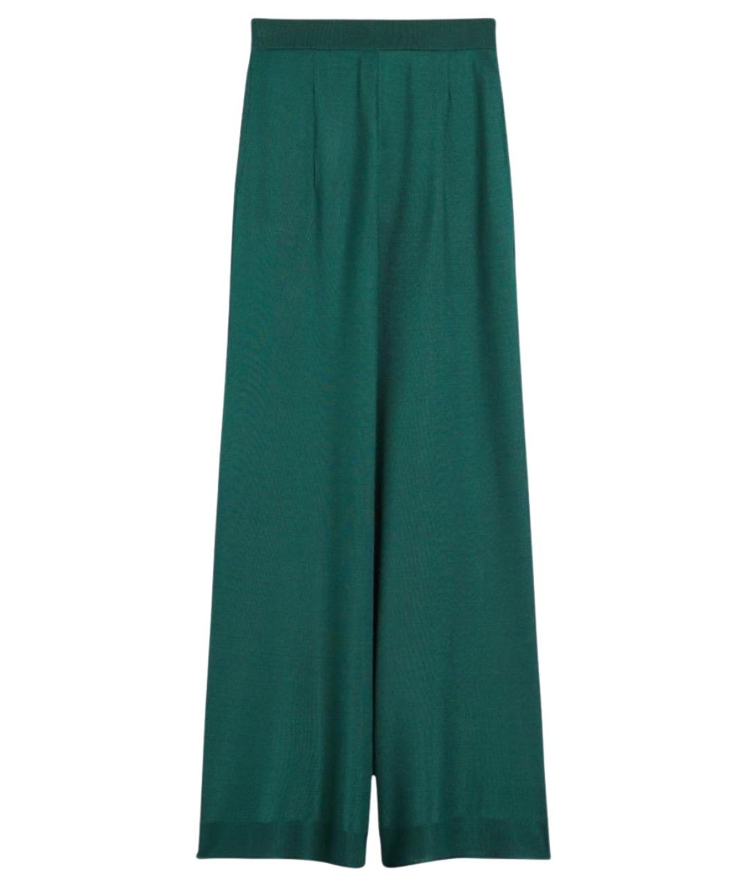 MAX MARA Зеленые вискозные брюки широкие, фото 1