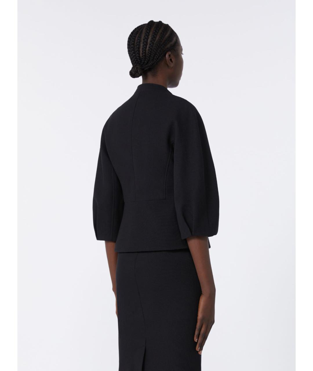MAX MARA Черный полиамидовый жакет/пиджак, фото 4