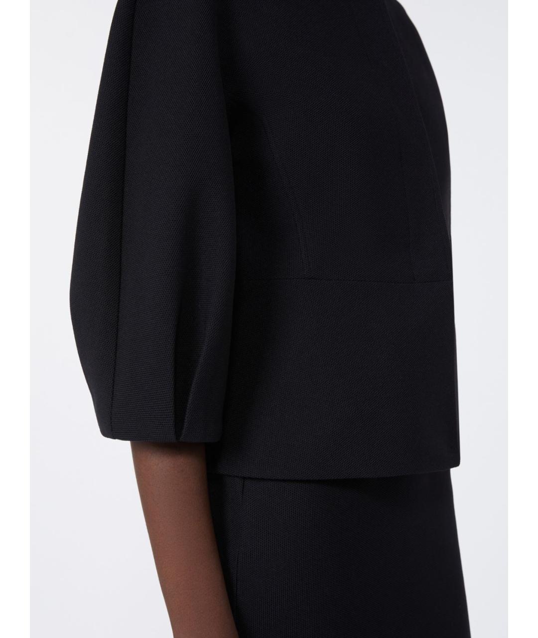 MAX MARA Черный полиамидовый жакет/пиджак, фото 3