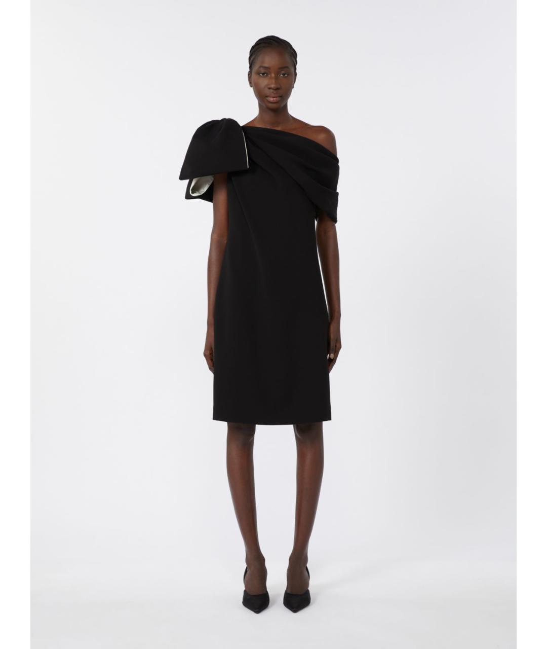 MAX MARA Черное вискозное коктейльное платье, фото 5