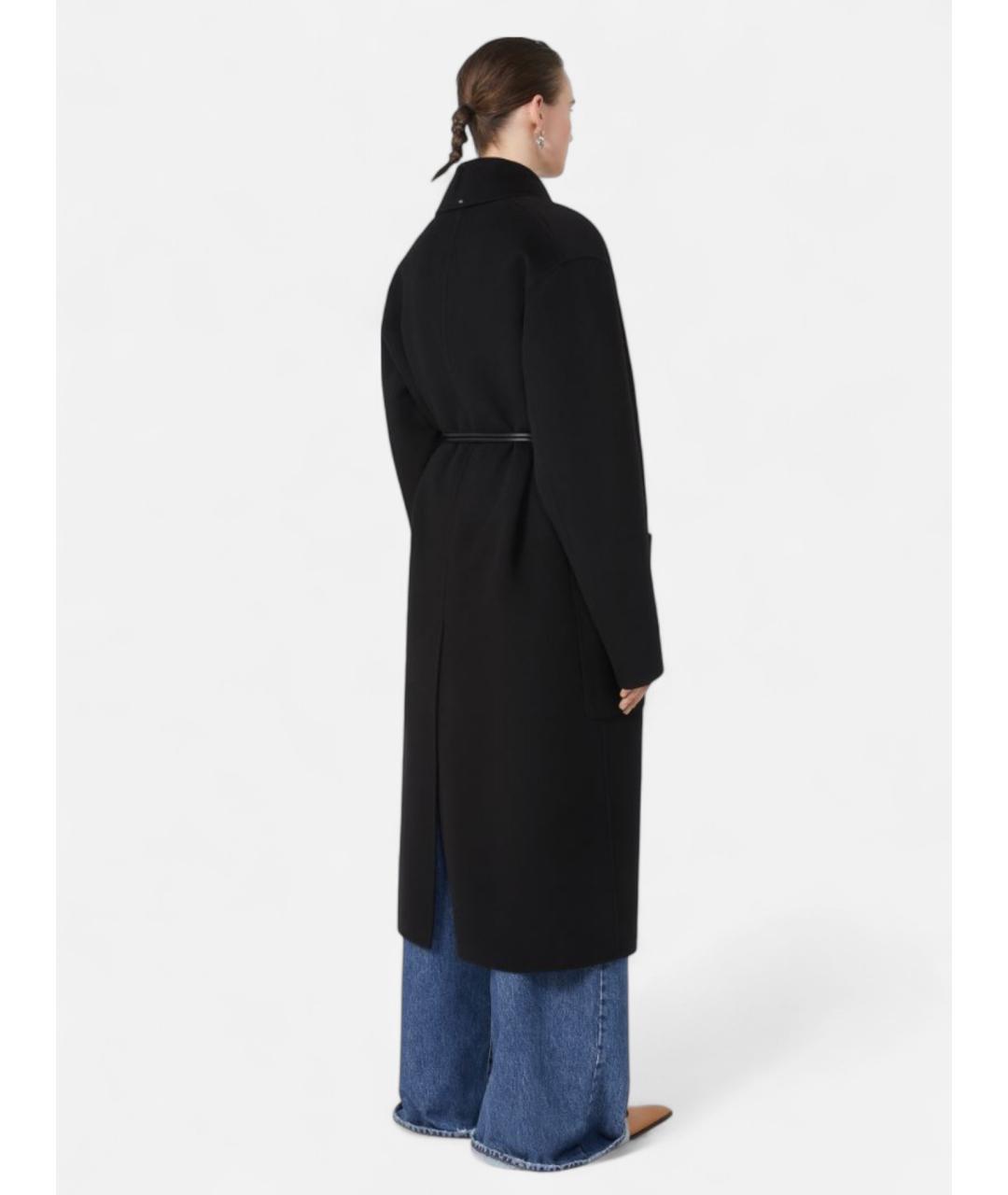 SPORTMAX Черное шерстяное пальто, фото 4