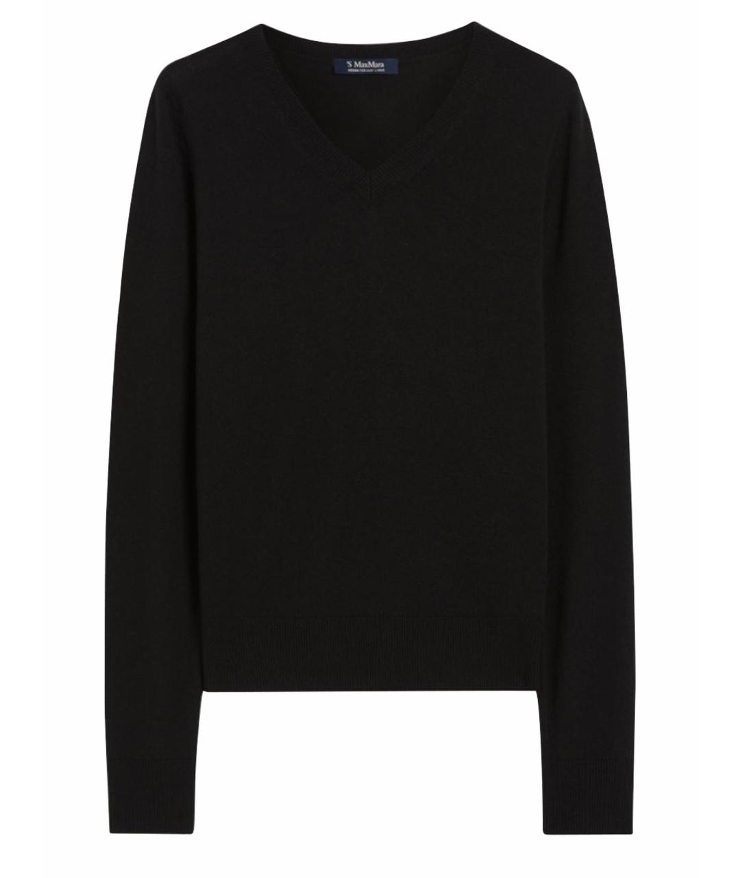 'S MAX MARA Черный шерстяной джемпер / свитер, фото 5