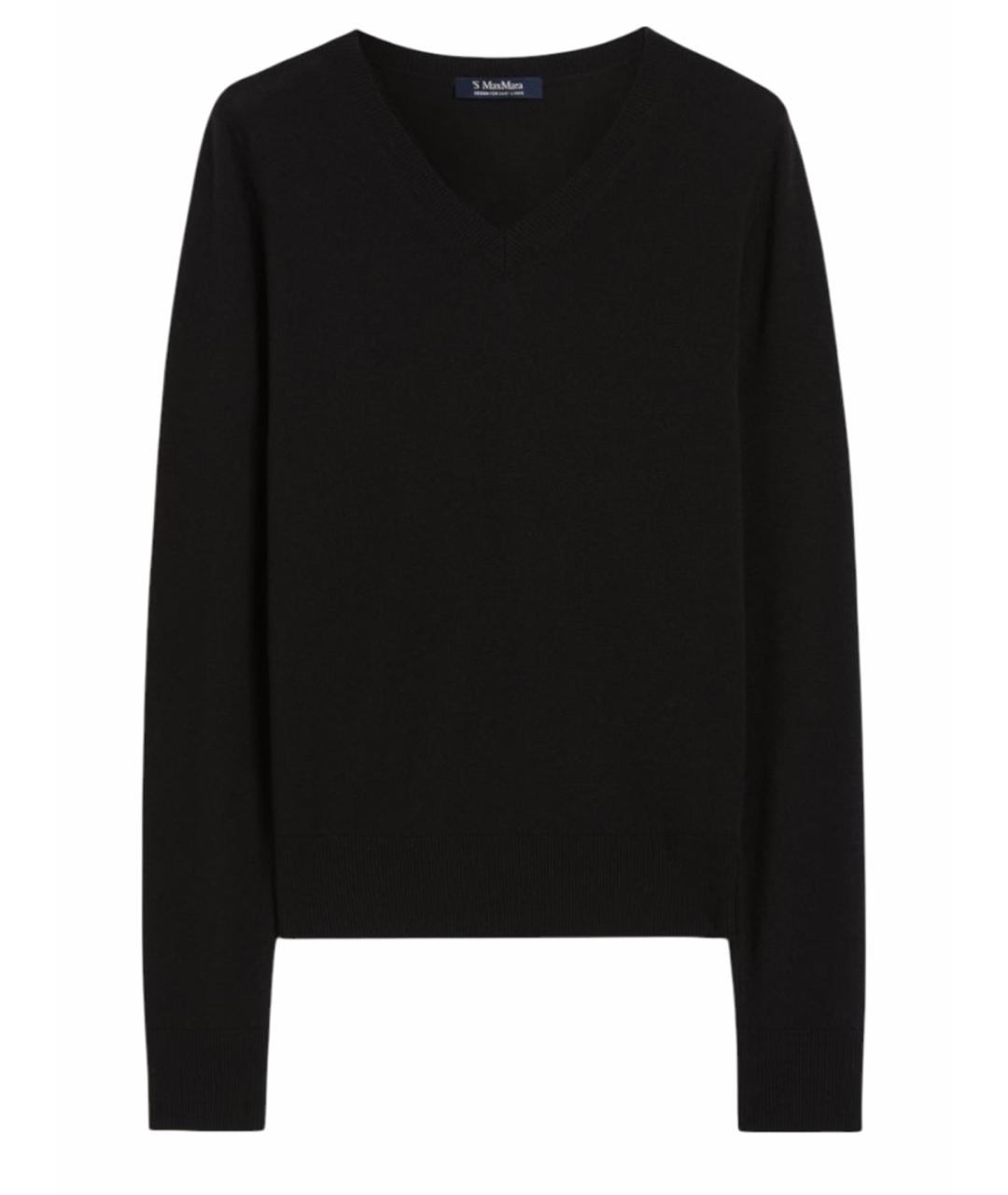 'S MAX MARA Черный шерстяной джемпер / свитер, фото 1
